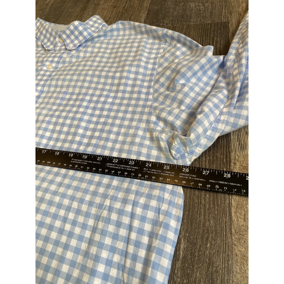Bonobos Shirt Mens Size XXl Blue White Gingham Pattern Button Down Standard Fit - Picture 10 of 13